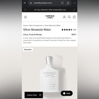 Creed Silver Mountain Water Fragrance New - box - 100ML / 3.33 FL OZ