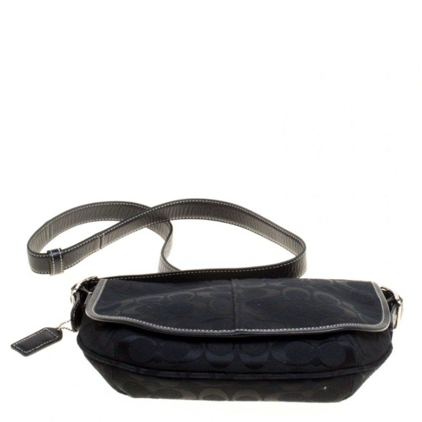 Coach Black Signature Canvas Crossbody Bag NWOT