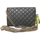 Badgley Mischka Crossbody Gray Gold Hardware