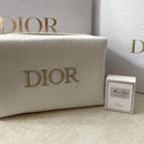 Dior White and Gold Cosmetic Pouch with Miss Dior Perfume