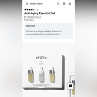 Dr. Barbara Sturm Anti-Aging Essentials Set $355 Value - NIP