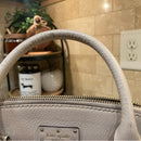 KATE SPADE LEILA MEDIUM TRIPLE COMPARTMENT SHOULDER BAG SAND BEIGE CREAM LEATHER