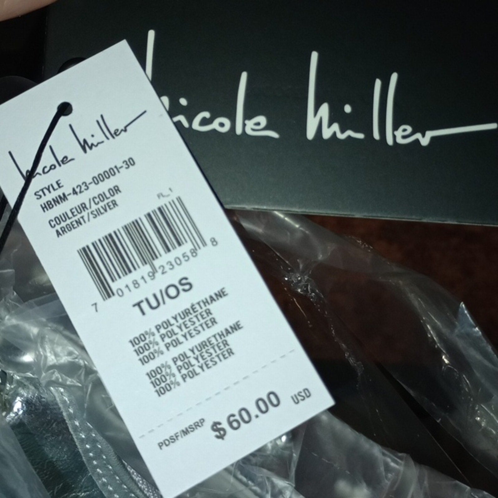 Nicole Miller sequins Hobo bag NWT