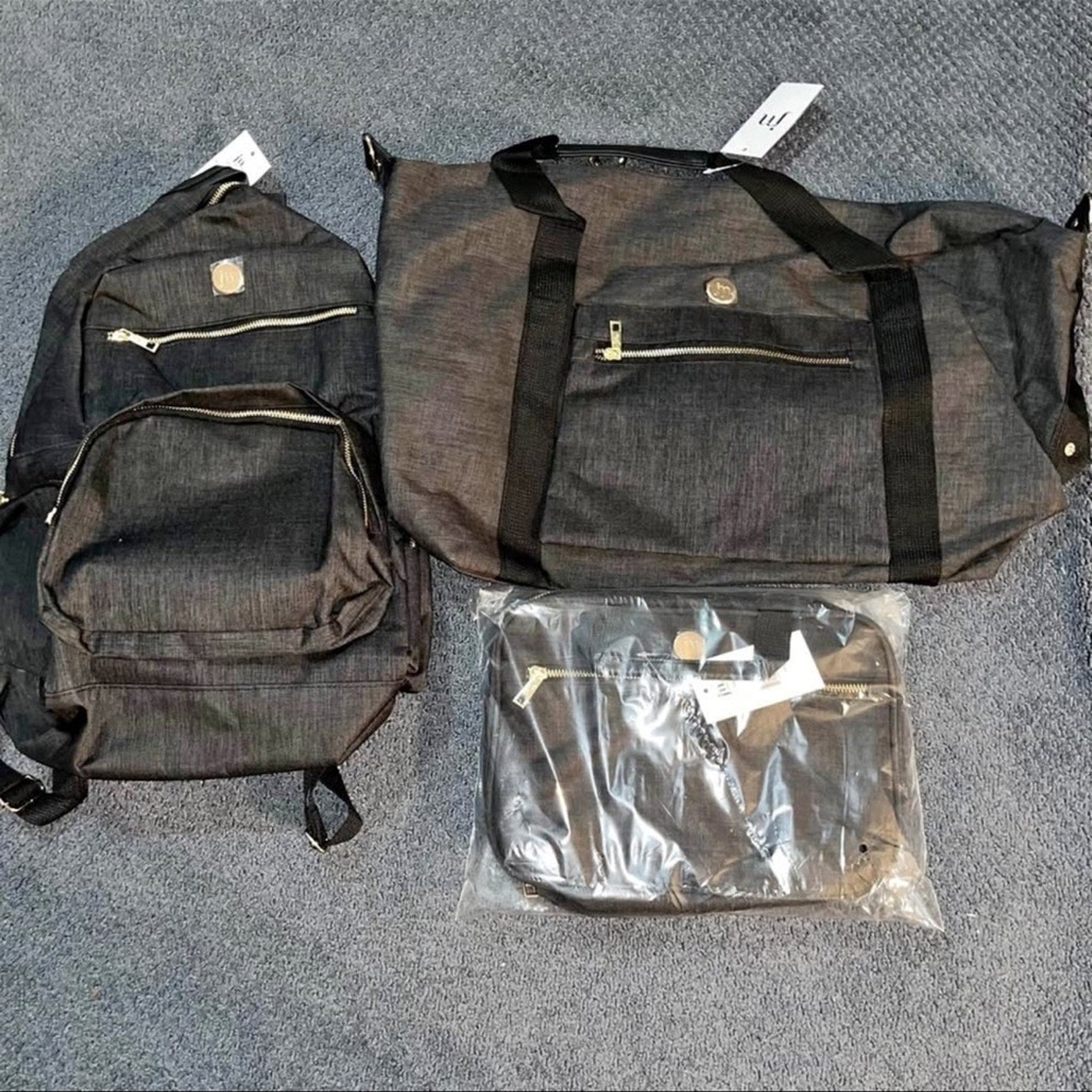 Jessica Moore Weekender Black * 4 PIECE * Travel Set