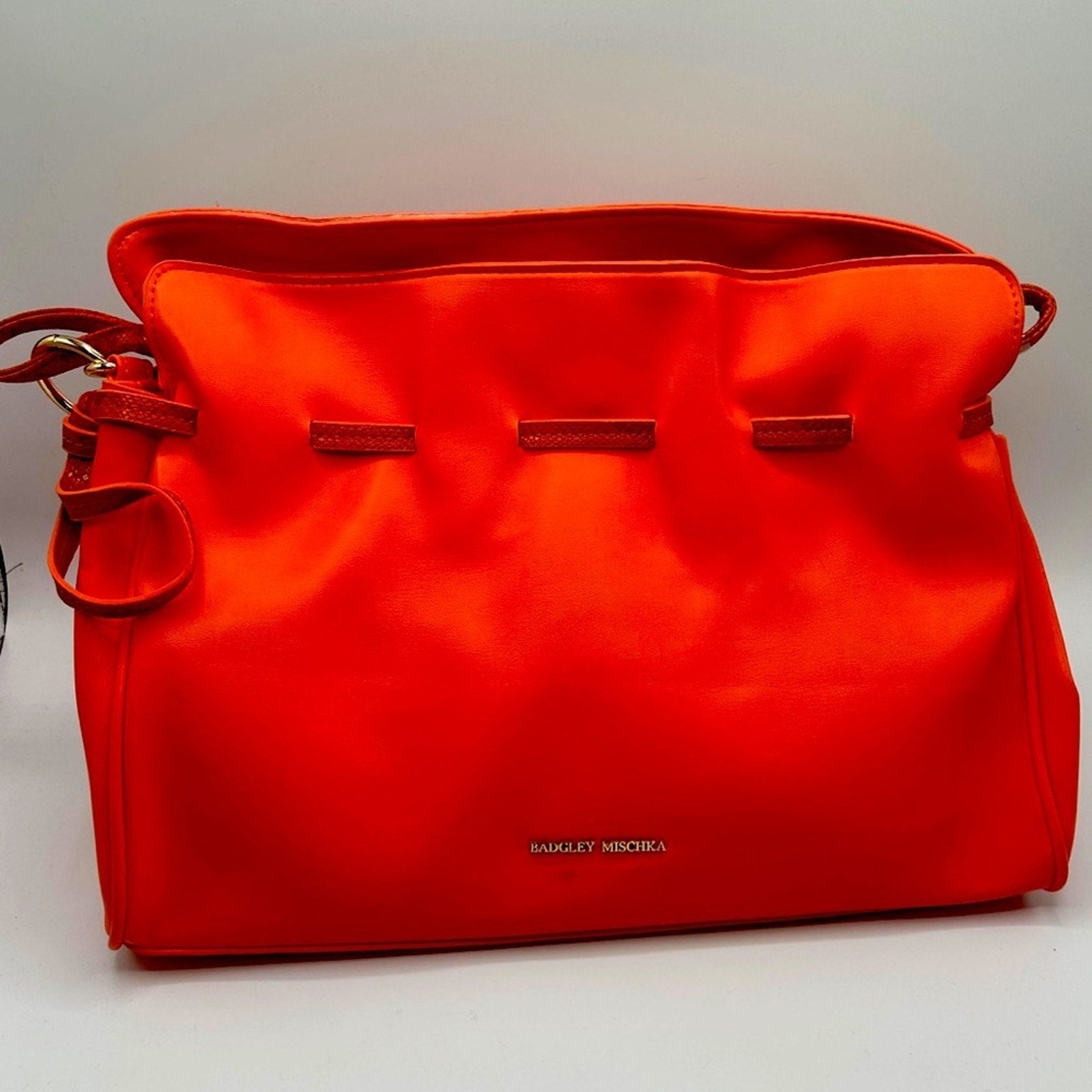 Badgley Mischka Snake Combo Bag Coral Handbag MSRP $149