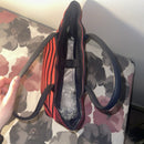 Kate Spade Catie Classic Red and Navy Striped Tote Bag LIKE NEW