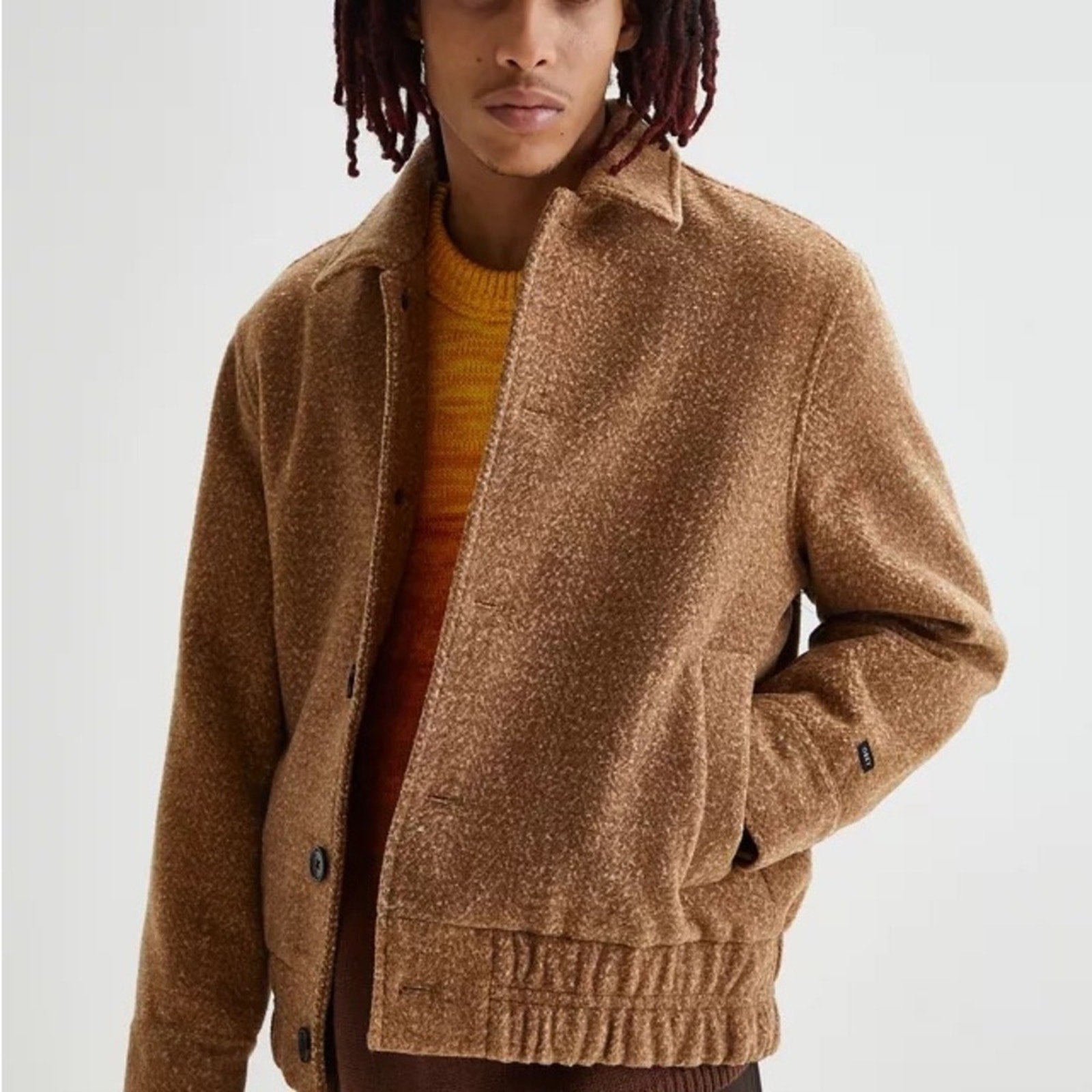 Men's Brown Wool Blend Jacket NWOT
