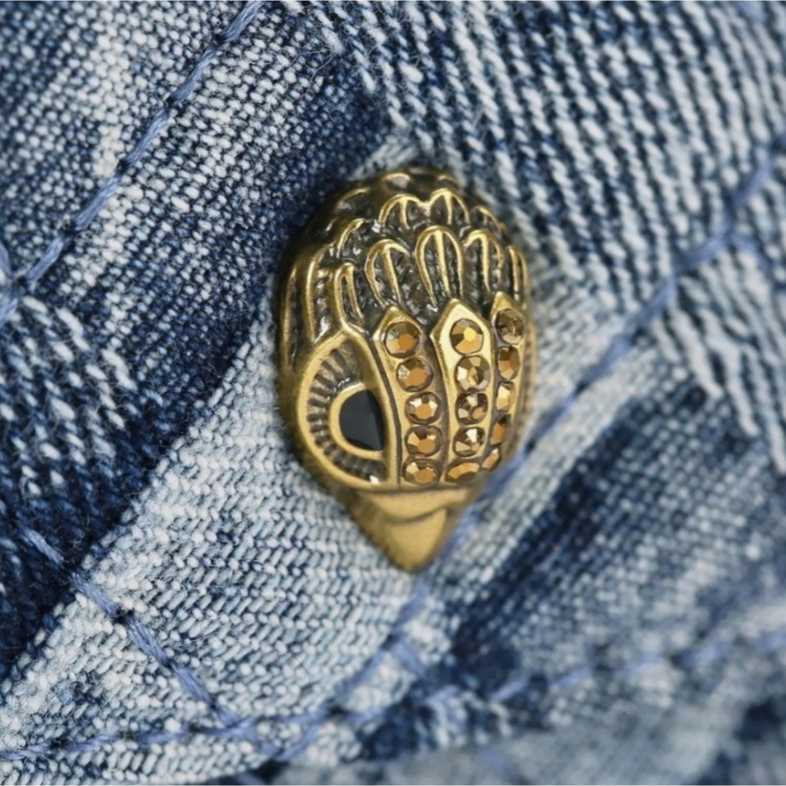 MICRO DENIM KENSINGTON BAG Kurt Geiger London NWOT