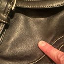 Coach Black Leather Shoulder Bag with Dust Cover