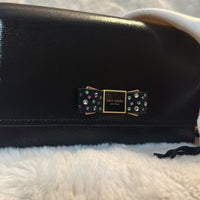 EUC; Kate Spade Morgan Bedazzled Bow Patent Leather Flap Crossbody