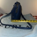 VINTAGE Furla Blue Pebble Leather adjustable crossbody purse RARE