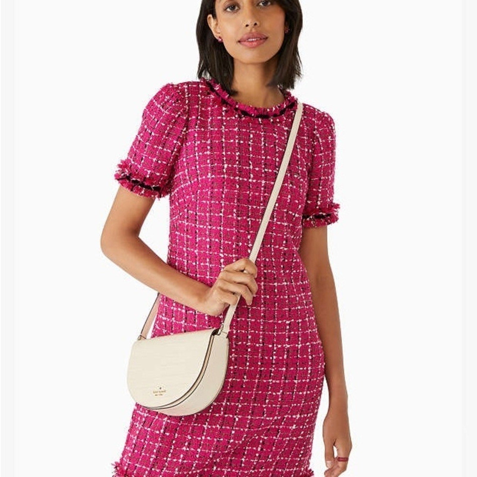 Kate Spade ♠️ Luna Crescent Crossbody K9490 CROCODILE 🐊 Embossed bare (960) PS5