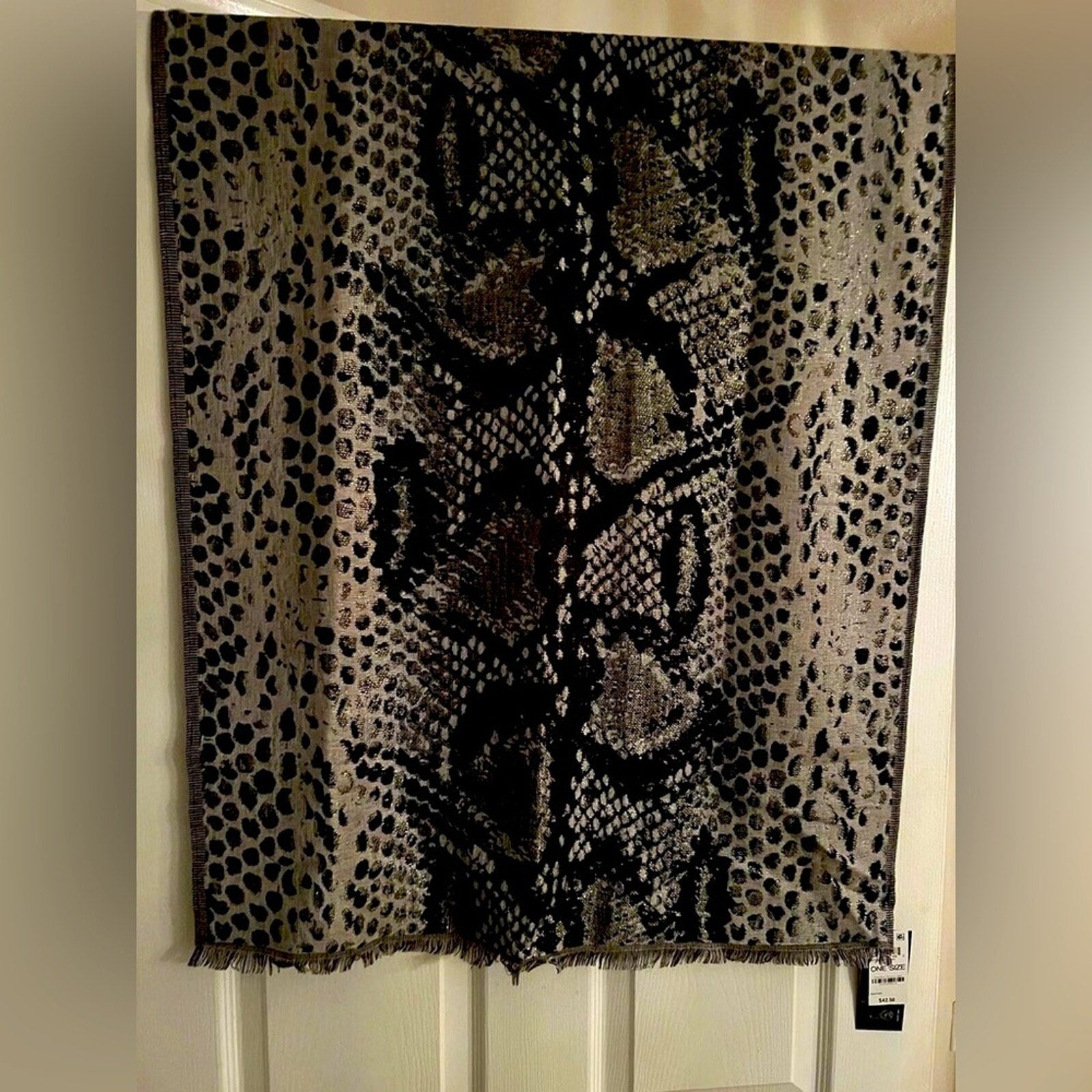 International Concepts I.N.C. Snake Skin metallic thread Shawl/Scarf - NWT