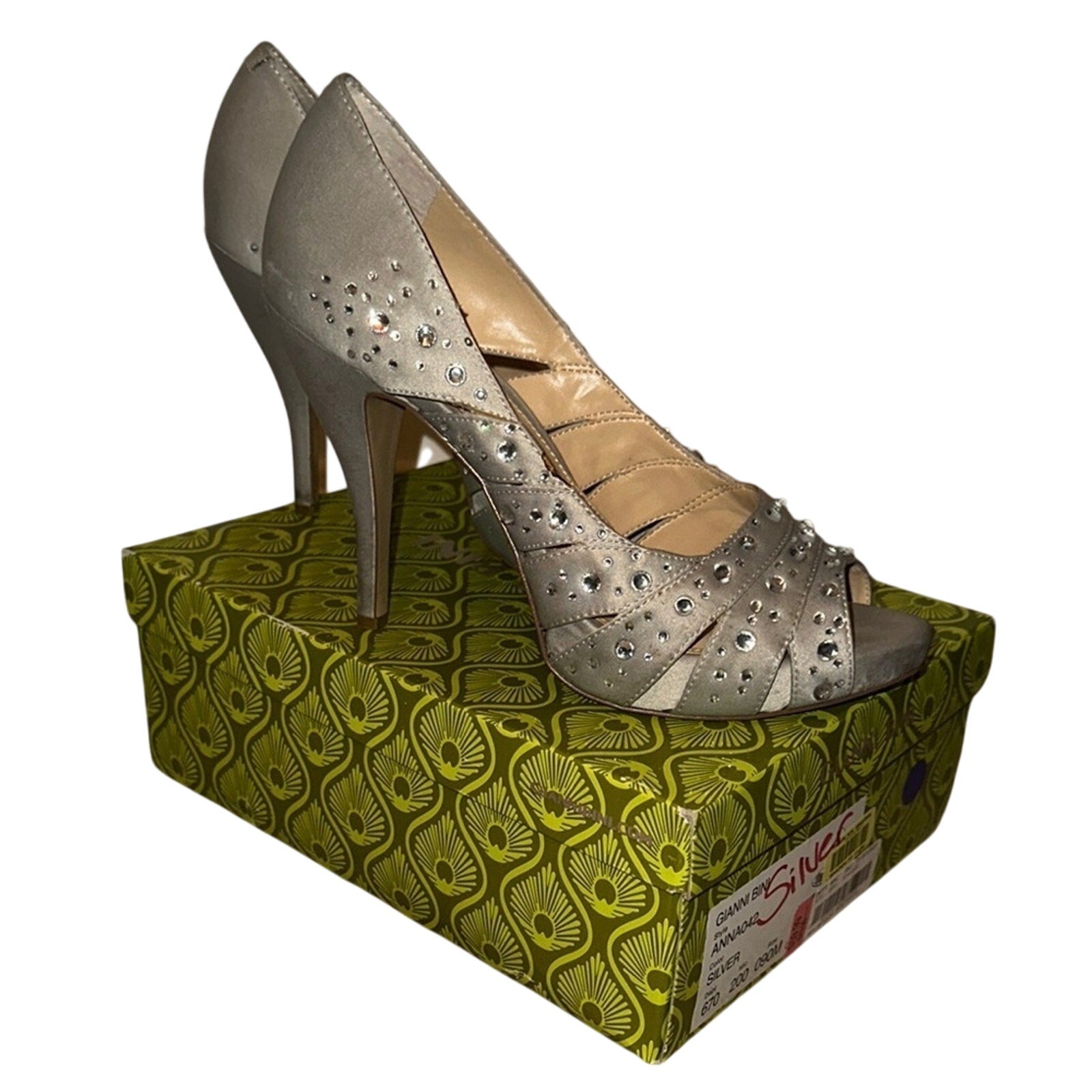 Gianni Bini, Silver, Style: ANNA042 heels