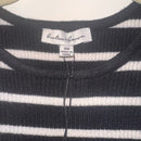 Black and White Striped Crop Top