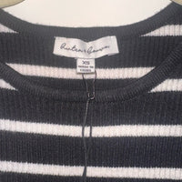 Black and White Striped Crop Top