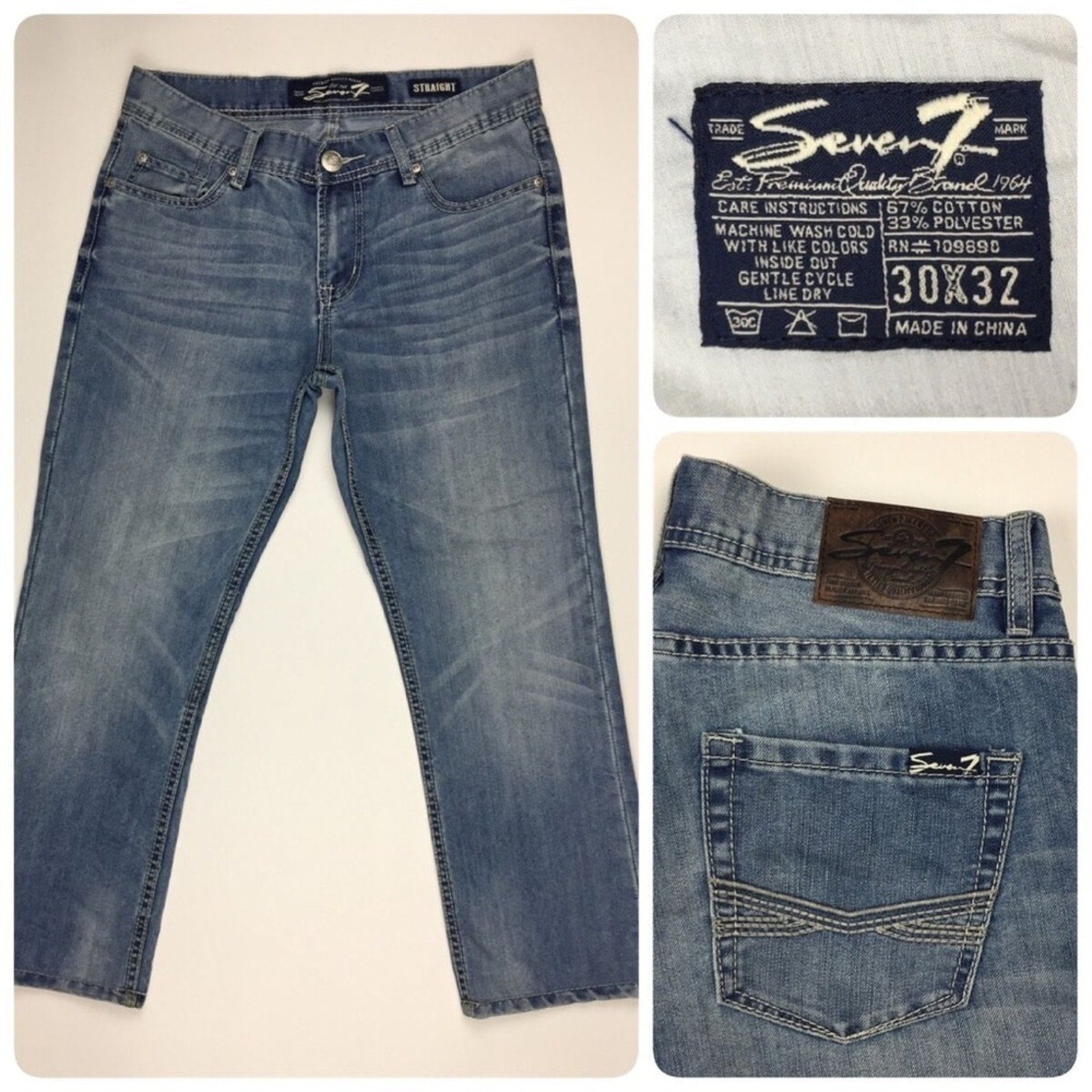 Seven7 Men's Light Blue Jeans