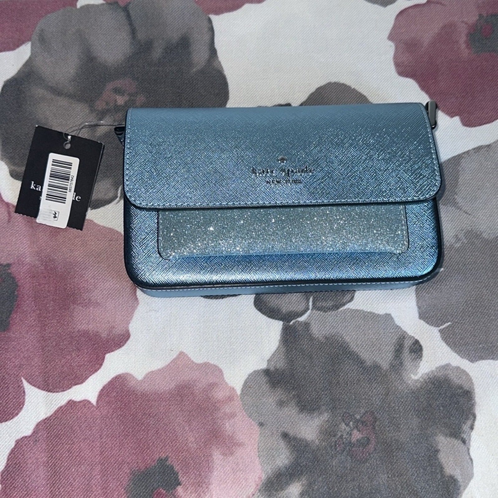 Kate Spade ♠️ Duo crossbody Glitter metallic purse NWT