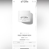 Dr. Barbara Sturm Face Cream Rich 20 ML- SOLD OUT ONLINE