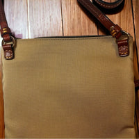 Dooney Bourke Nylon North South Triple Zip Crossbody Khaki Red Interior …