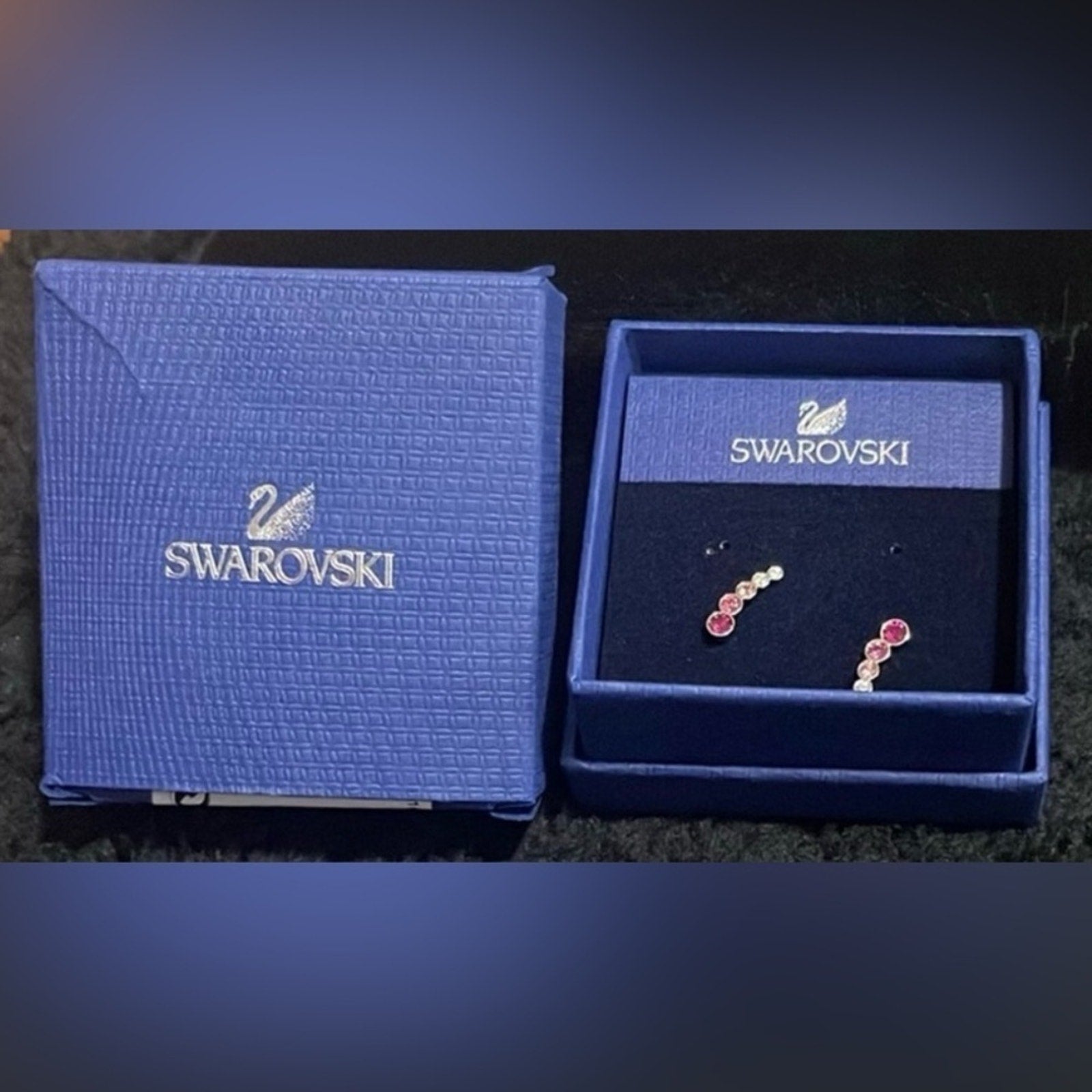 SWAROVSKI 2016 Pierced HARLEY EARLOBE EARRINGS - 5198391 PINKS/WHITE