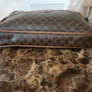 Vintage Dark Brown Leather Celine UNISEX Macadam Clutch bag