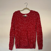 LANDS' END S (6-8) Cotton Drifter V-neck Sweater NWT $80