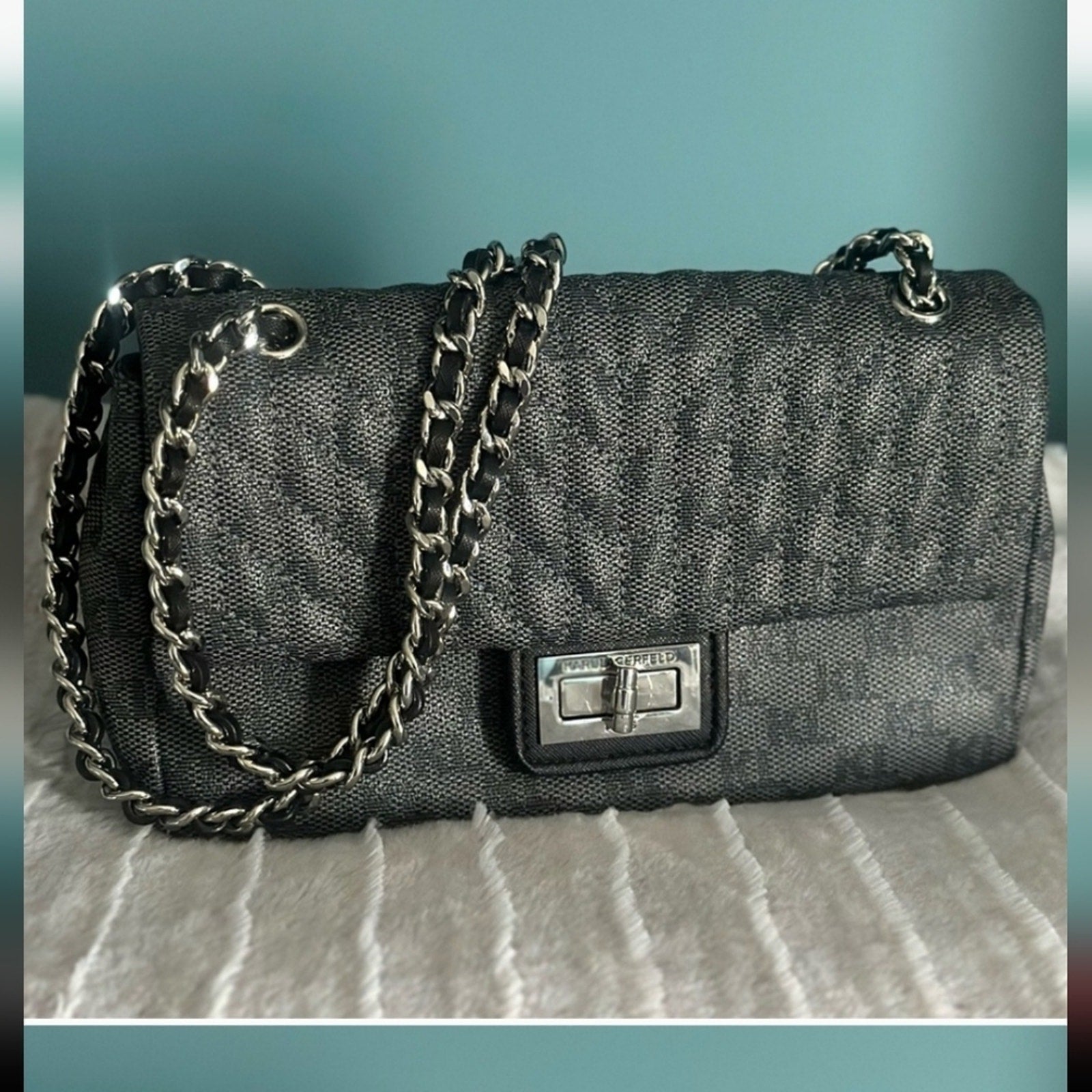 Karl Lagerfeld Convertible MonogramCrossbody NWOT