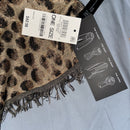 INC International Concepts Leopard Print Fringed Scarf/Shawl_NWT