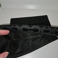 Coach Black Canvis Long Wallet