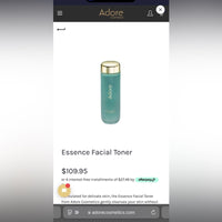 Essence Facial Toner from Adore Cosmetics 120 ML / 4.05 OZ NEW IN PACKAGE