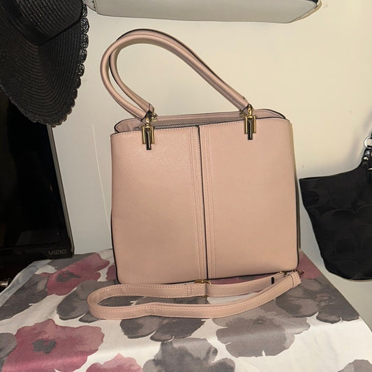 Blush Pink Handbag with crossbody strap