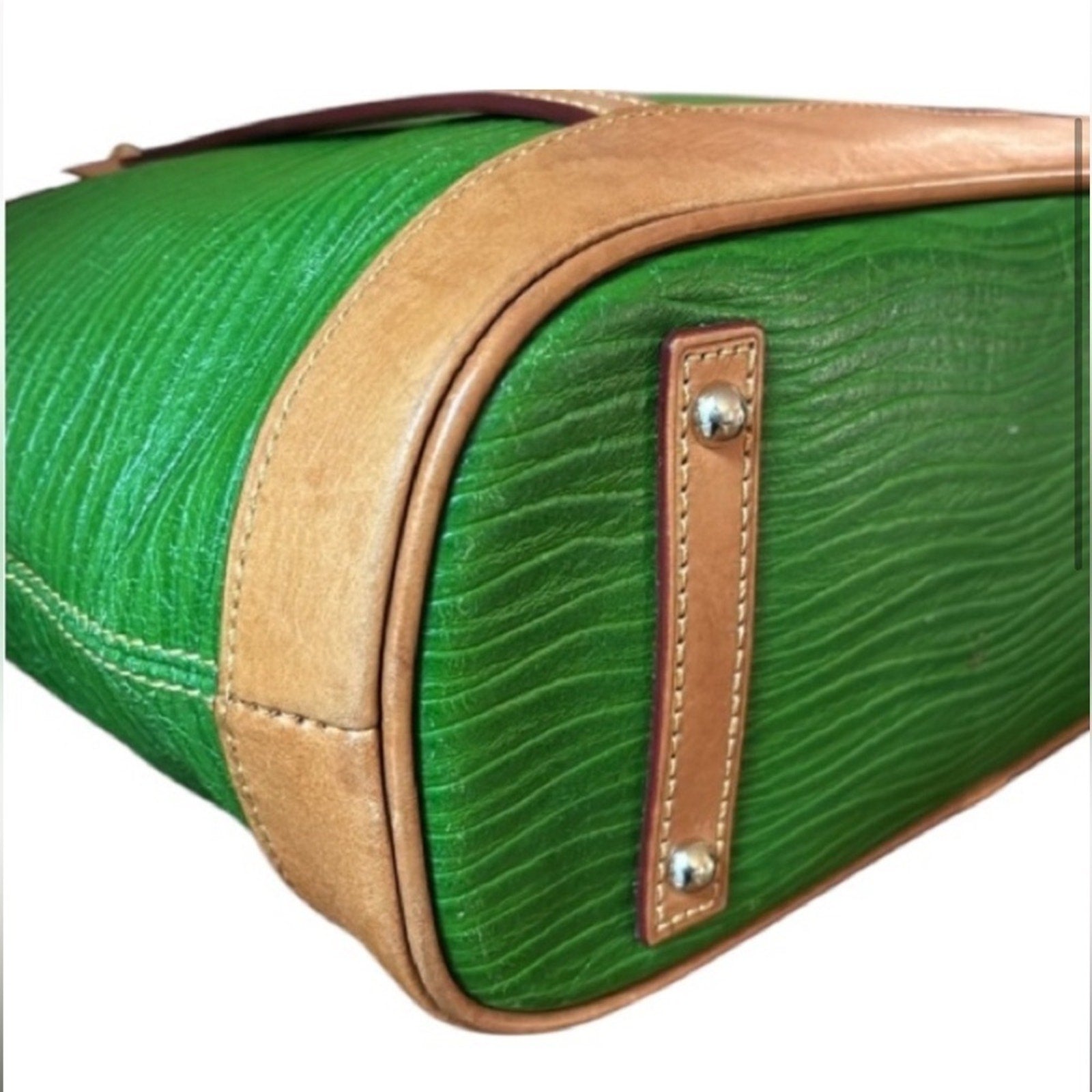 Kelly Green Dooney & Bourke Leather Shoulder Bag EUC