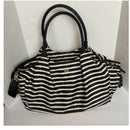 Kate Spade ♠️ Black and White Striped Diaper Bag with Changing Pad