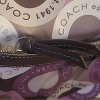 Coach Signature Snaphead F18377 Pink & Purple Multifunction Diaper Bag