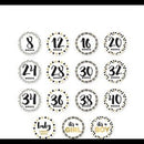 Pearhead Pregnancy Black and Gold Milestone Belly Stickers (15 included)